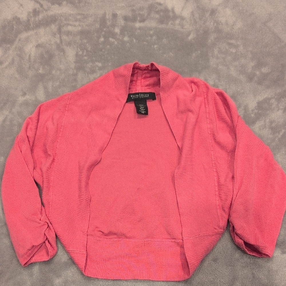 White House Black Market Pink Bolero Shrug Cardigan
